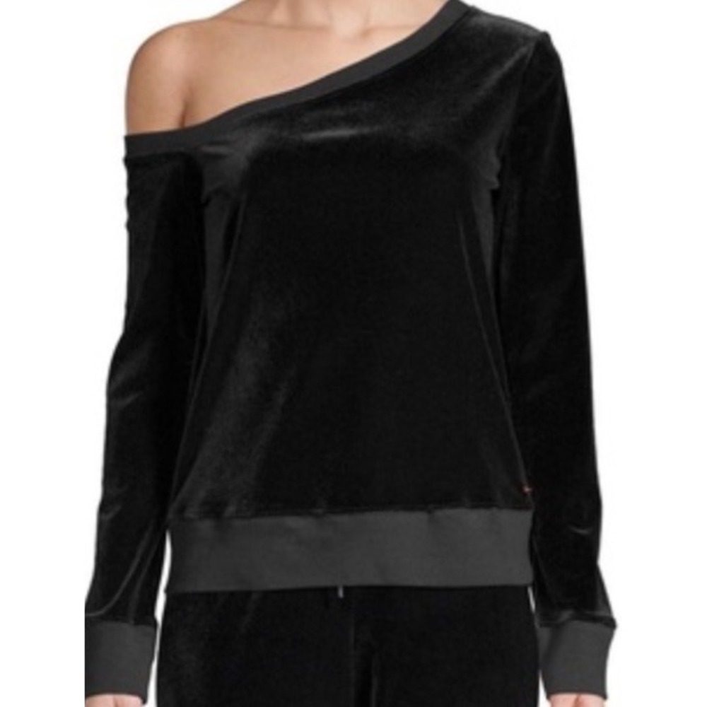 N:PHILANTHROPY Women's Top XS Black Velour Off Shoulder Witchy‎ Edgy